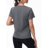 imageMAGCOMSEN Womens Tops Short Sleeve Workout Shirts UPF 50 Quick Dry Athletic Running Swim Rash GuardGrey