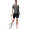 imageMAGCOMSEN Womens Tops Short Sleeve Workout Shirts UPF 50 Quick Dry Athletic Running Swim Rash GuardGrey