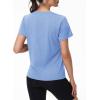imageMAGCOMSEN Womens Tops Short Sleeve Workout Shirts UPF 50 Quick Dry Athletic Running Swim Rash GuardLight Blue