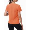 imageMAGCOMSEN Womens Tops Short Sleeve Workout Shirts UPF 50 Quick Dry Athletic Running Swim Rash GuardOrange