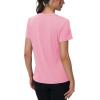 imageMAGCOMSEN Womens Tops Short Sleeve Workout Shirts UPF 50 Quick Dry Athletic Running Swim Rash GuardPink