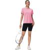imageMAGCOMSEN Womens Tops Short Sleeve Workout Shirts UPF 50 Quick Dry Athletic Running Swim Rash GuardPink