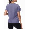 imageMAGCOMSEN Womens Tops Short Sleeve Workout Shirts UPF 50 Quick Dry Athletic Running Swim Rash GuardViolet