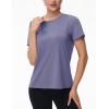 imageMAGCOMSEN Womens Tops Short Sleeve Workout Shirts UPF 50 Quick Dry Athletic Running Swim Rash GuardViolet