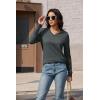 imageMAGCOMSEN Womens V Neck Sweater 2025 Spring Casual Long Sleeve Tops Knit Lightweight Pullover Sweaters JumperDark Grey