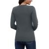 imageMAGCOMSEN Womens V Neck Sweater 2025 Spring Casual Long Sleeve Tops Knit Lightweight Pullover Sweaters JumperDark Grey