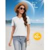 imageMAGCOMSEN Womens V Neck Tops Summer UPF 50 Short Sleeve Shirts Basic Tees Casual Soft T Shirts 2025 Trendy ClothesWhite