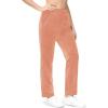 imageMAGCOMSEN Womens Velour Pants Soft Velvet Straight Leg Sweatpants Elastic Waist Warm Lounge Pant with PocketsApricot
