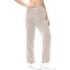 imageMAGCOMSEN Womens Velour Pants Soft Velvet Straight Leg Sweatpants Elastic Waist Warm Lounge Pant with PocketsBeige