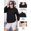 imageMAGCOMSEN Womens Winter Sweatshirts Sherpa Lined Crewneck Fleece Pullover Warm Casual Heavyweight Long Sleeve TopsBlack