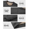 imageMAGCOMSEN Womens Winter Sweatshirts Sherpa Lined Crewneck Fleece Pullover Warm Casual Heavyweight Long Sleeve TopsDark Grey