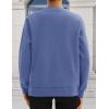 imageMAGCOMSEN Womens Winter Sweatshirts Sherpa Lined Crewneck Fleece Pullover Warm Casual Heavyweight Long Sleeve TopsGrey Blue