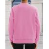 imageMAGCOMSEN Womens Winter Sweatshirts Sherpa Lined Crewneck Fleece Pullover Warm Casual Heavyweight Long Sleeve TopsPink Grey