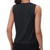 imageMAGCOMSEN Womens Workout Tank Tops Crop Sleeveless Athletic Moisture Wicking Loose Fit Summer ShirtBlack