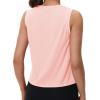imageMAGCOMSEN Womens Workout Tank Tops Crop Sleeveless Athletic Moisture Wicking Loose Fit Summer ShirtLightpink