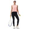 imageMAGCOMSEN Womens Workout Tank Tops Crop Sleeveless Athletic Moisture Wicking Loose Fit Summer ShirtLightpink