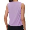 imageMAGCOMSEN Womens Workout Tank Tops Crop Sleeveless Athletic Moisture Wicking Loose Fit Summer ShirtLightpurple