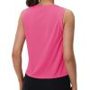 imageMAGCOMSEN Womens Workout Tank Tops Crop Sleeveless Athletic Moisture Wicking Loose Fit Summer ShirtRosered