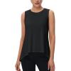imageMAGCOMSEN Womens Workout Tank Tops Loose Fit Gym Yoga Sleeveless Shirts Athletic Running Tops FlowyBlack