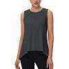 imageMAGCOMSEN Womens Workout Tank Tops Loose Fit Gym Yoga Sleeveless Shirts Athletic Running Tops FlowyGrey
