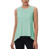 imageMAGCOMSEN Womens Workout Tank Tops Loose Fit Gym Yoga Sleeveless Shirts Athletic Running Tops FlowyGreygreen
