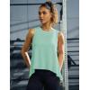 imageMAGCOMSEN Womens Workout Tank Tops Loose Fit Gym Yoga Sleeveless Shirts Athletic Running Tops FlowyGreygreen