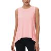 imageMAGCOMSEN Womens Workout Tank Tops Loose Fit Gym Yoga Sleeveless Shirts Athletic Running Tops FlowyLightpink