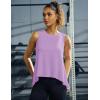 imageMAGCOMSEN Womens Workout Tank Tops Loose Fit Gym Yoga Sleeveless Shirts Athletic Running Tops FlowyLightpurple