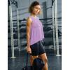 imageMAGCOMSEN Womens Workout Tank Tops Loose Fit Gym Yoga Sleeveless Shirts Athletic Running Tops FlowyLightpurple