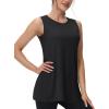 imageMAGCOMSEN Workout Tank Tops for Women Loose Fit Sleeveless Tops Quick Dry Lightweight Athletic Gym Yoga Exercise ShirtsBlack