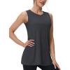 imageMAGCOMSEN Workout Tank Tops for Women Loose Fit Sleeveless Tops Quick Dry Lightweight Athletic Gym Yoga Exercise ShirtsGray