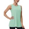 imageMAGCOMSEN Workout Tank Tops for Women Loose Fit Sleeveless Tops Quick Dry Lightweight Athletic Gym Yoga Exercise ShirtsGreygreen