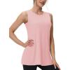 imageMAGCOMSEN Workout Tank Tops for Women Loose Fit Sleeveless Tops Quick Dry Lightweight Athletic Gym Yoga Exercise ShirtsLightpink
