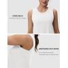 imageMAGCOMSEN Workout Tank Tops for Women Loose Fit Sleeveless Tops Quick Dry Lightweight Athletic Gym Yoga Exercise ShirtsWhite