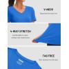 imageMAGCOMSEN Workout Tops for Women UPF 80 VNeck Short Sleeve Tee Shirt Quick Dry T Shirts Gym Athletic Yoga TopAzure