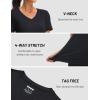 imageMAGCOMSEN Workout Tops for Women UPF 80 VNeck Short Sleeve Tee Shirt Quick Dry T Shirts Gym Athletic Yoga TopBlack
