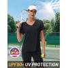 imageMAGCOMSEN Workout Tops for Women UPF 80 VNeck Short Sleeve Tee Shirt Quick Dry T Shirts Gym Athletic Yoga TopBlack