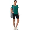 imageMAGCOMSEN Workout Tops for Women UPF 80 VNeck Short Sleeve Tee Shirt Quick Dry T Shirts Gym Athletic Yoga TopEgreen