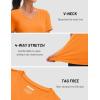 imageMAGCOMSEN Workout Tops for Women UPF 80 VNeck Short Sleeve Tee Shirt Quick Dry T Shirts Gym Athletic Yoga TopFrorange