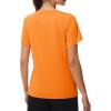 imageMAGCOMSEN Workout Tops for Women UPF 80 VNeck Short Sleeve Tee Shirt Quick Dry T Shirts Gym Athletic Yoga TopFrorange