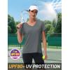imageMAGCOMSEN Workout Tops for Women UPF 80 VNeck Short Sleeve Tee Shirt Quick Dry T Shirts Gym Athletic Yoga TopGray