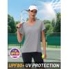 imageMAGCOMSEN Workout Tops for Women UPF 80 VNeck Short Sleeve Tee Shirt Quick Dry T Shirts Gym Athletic Yoga TopLightgrey