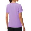 imageMAGCOMSEN Workout Tops for Women UPF 80 VNeck Short Sleeve Tee Shirt Quick Dry T Shirts Gym Athletic Yoga TopLightpurple