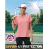imageMAGCOMSEN Workout Tops for Women UPF 80 VNeck Short Sleeve Tee Shirt Quick Dry T Shirts Gym Athletic Yoga TopPink