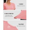 imageMAGCOMSEN Workout Tops for Women UPF 80 VNeck Short Sleeve Tee Shirt Quick Dry T Shirts Gym Athletic Yoga TopPink