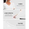 imageMAGCOMSEN Workout Tops for Women UPF 80 VNeck Short Sleeve Tee Shirt Quick Dry T Shirts Gym Athletic Yoga TopWhite