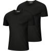 imageMAGCOMSEN 2 Pack Mens Short Sleeve Dry Fit Athletic Shirts UPF 50 Running Gym Workout Tops Moisture Wicking Cooling ShirtsBlackBlack