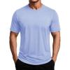 imageMAGCOMSEN Mens Dry Fit Workout Shirts Short Sleeve Tee Shirts Moisture Wicking Athletic Running Performence TshirtsBlue
