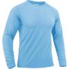 imageMAGCOMSEN Mens UPF 50 Sun Protection Shirts Long Sleeve Quick Dry UV SPF Rash Guard Fishing Running Swim AthleticBlue