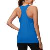 imageMAGCOMSEN Womens Athletic Racerback Tank Tops Quick Dry Racer Back Workout Tanks Moisture Wicking Upf50 Exercise ActiveBlue Green